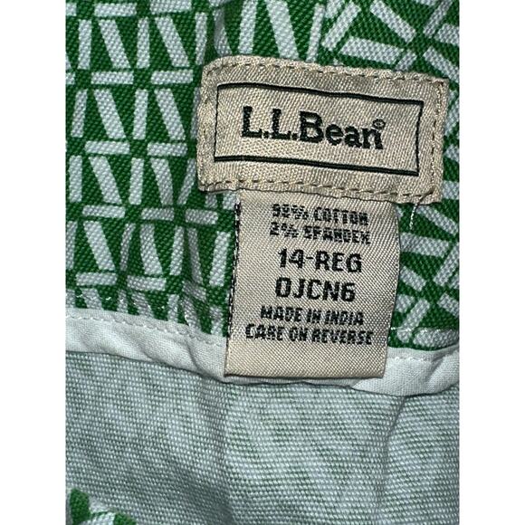L.L Bean Skirt Green and White Size 14 Reg - Picture 3 of 3